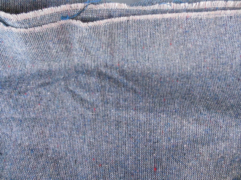 Blue Tweed Wool Fabric - 4  Yards @ 58" W - Light to  Medium  Wt. - Image 2 of 3