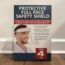 Protective Full Face Safety Shield - 4 Pack - Anti Fog - Anti Static