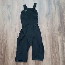 Speedo LZR Racer Elite 2 Fastskin kneeskin swimsuit Sz Usa 25 Black 10892