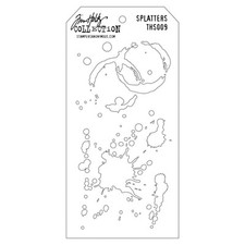 Stampers Anonymous Layering Stencil - Splatters, THS009 by: Tim Holtz