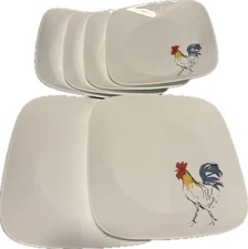 Set Of Corning Corelle Country Dawn, 2 Dinner Plates 10.5" And 4 Salad Plates 9”