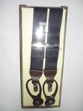 Trafalgar Black Convertible Suspenders Braces New in Box