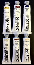 Golden Heavy-body Acrylic Paint - Lot of 6 2 oz Tubes - NEW - FAST Shipping 
