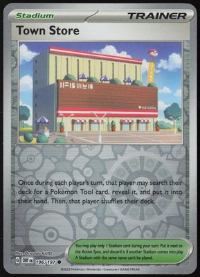 Town Store 196/197 Common Obsidian Flames Pokemon Reverse Holo Near Mint
