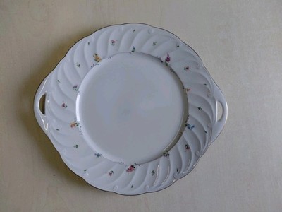Servierplatte Kuchenplatte Platte Teller Leonore Elegance Seltmann Streublümchen