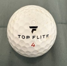 Top Flite XL Distance Golf Ball 4 Used White Dimple Ball for Practice