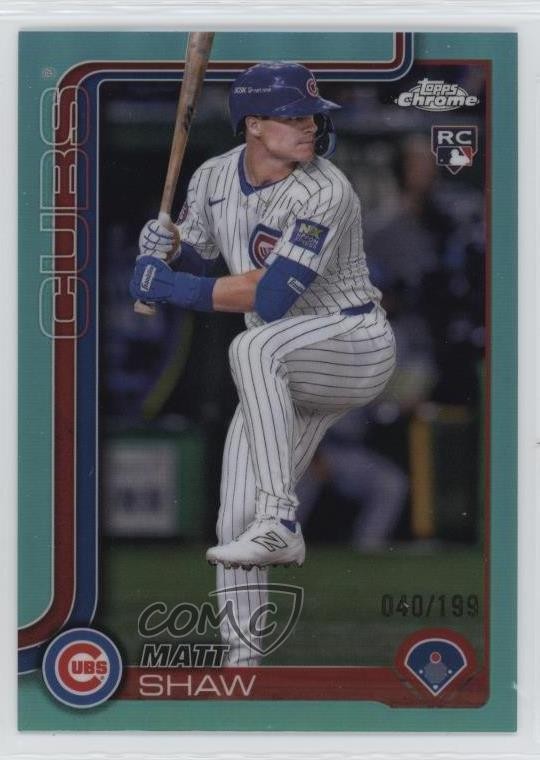 2025 Topps Chrome Aqua Refractor 40/199 Matt Shaw #219 Rookie RC 1jb0