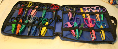24 Pairs Fiskars Corner & Paper Edgers & Provo Craft, Back Street Scissors &Case