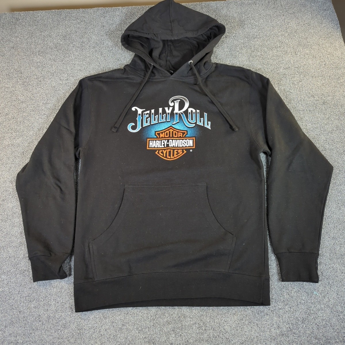 Jelly Roll Harley-Davidson Black Hoodie Skull Crown Graphic