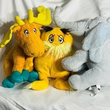 Dr Seuss Kohls Cares Character Plush Bundle Book Buddies Lorax Thidwick Horton