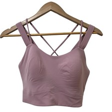 Lululemon Like a Cloud Longline B/C Cup Bra Size 4 Mauve Pink Light Support Gym