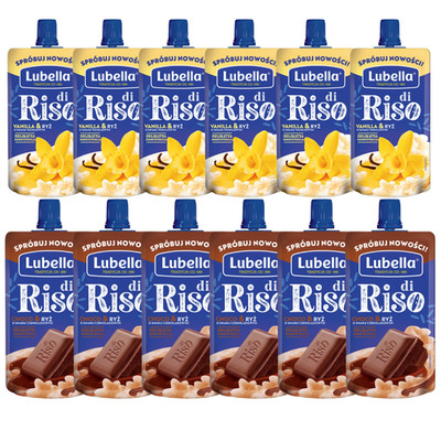  Lubella Di Riso przekąska vanilia-choco & ryż 100 g x 12 sztuk ZESTAWY