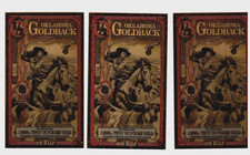 (3 FOR 1) - OKLAHOMA GoldBack  Notes - 1/2000th Oz 24K - Goldbacks 3 FOR 1 MONEY