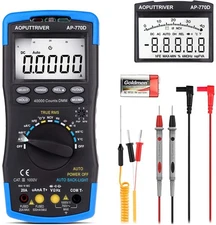 Digital Multimeter 40000 Counts TRMS DC AC Voltage Current Diodes hFE NCV Tester