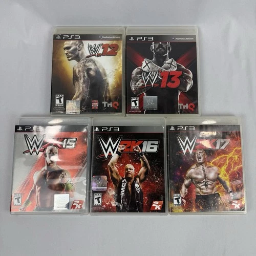 WWE 2K PS3 Games Lot Of 5 Sony PlayStation 3 Tested Wrestling Video Games