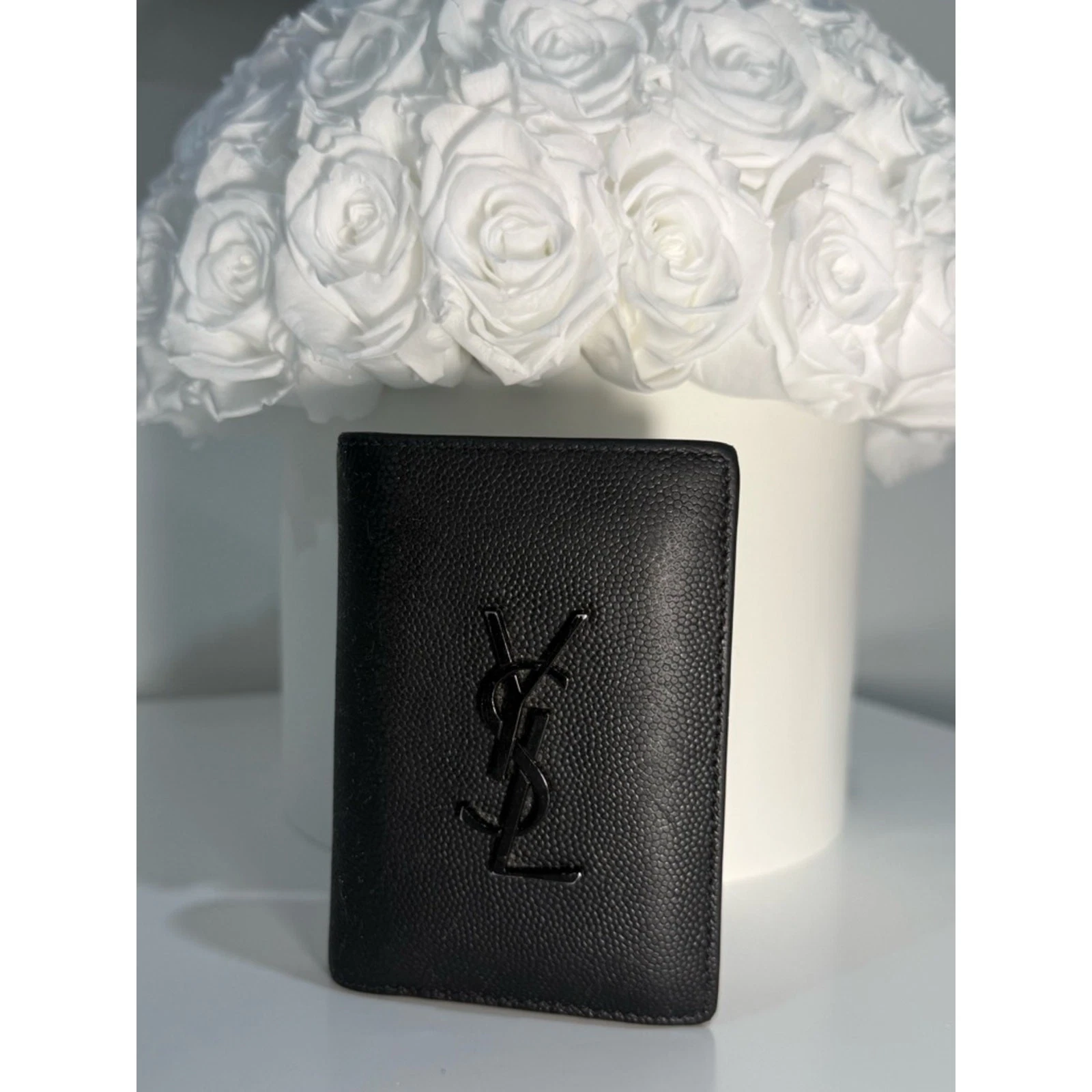 Saint Laurent — Saint Laurent YSL | Cassandre Credit Card Wallet | Black