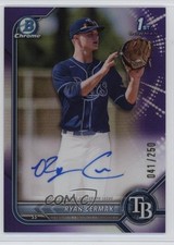 2022 Bowman Draft Chrome Pick Purple Refractor 41/250 Ryan Cermak Auto 0w47