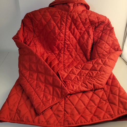 Steve & Barry's Outfitters, Women's Large, Red Quilted Snap Up Coat, Pockets - Picture 4 of 13
