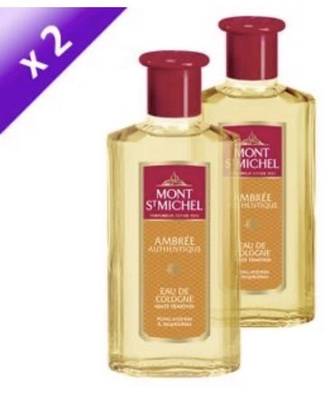Eau de Cologne Ambrée Mont Saint Michel 250ml pour peaux fatiguées sans parfum lourd