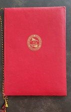 Dokumentenmappe DDR / SED mit Kordel A4 rot 70er J. Ostalgie
