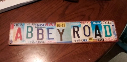 Vintage Abby Road Blechschild 4 Zoll x 16 Zoll