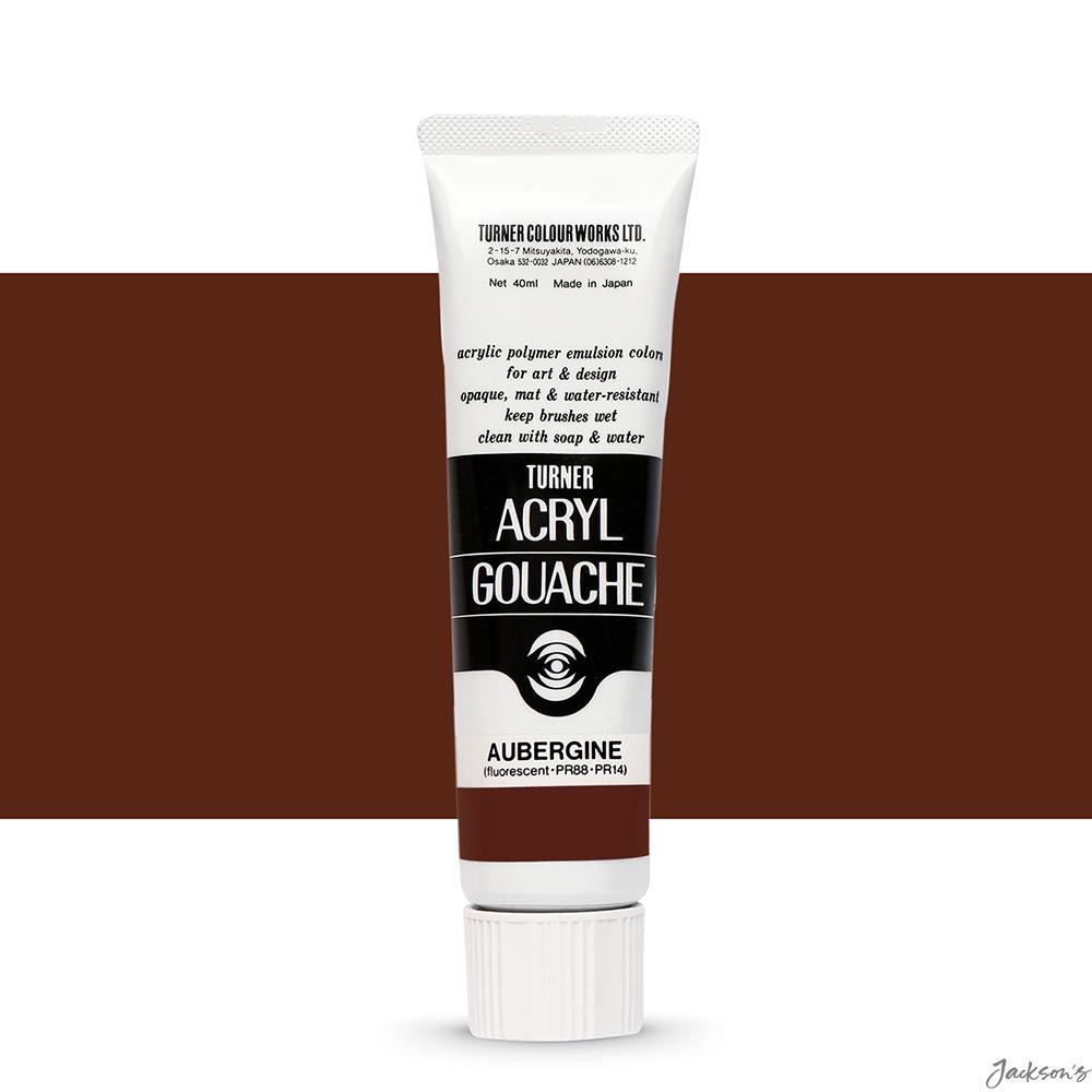 Turner Acryl Gouache Paint Acrylic 40ml Aubergine 162 For Matte Artwork