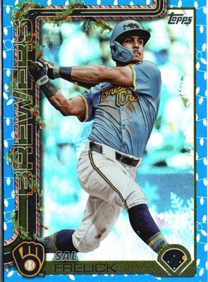 2025 Topps Holiday #H112 Sal Frelick Blue Metallic Holiday Lights