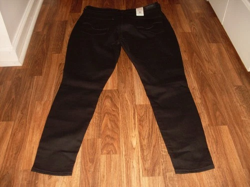 WOMENS LEVI STRAUSS SIGNATURE HIGH RISE SKINNY STRETCH JEANS SIZE 16 BLACK NWT