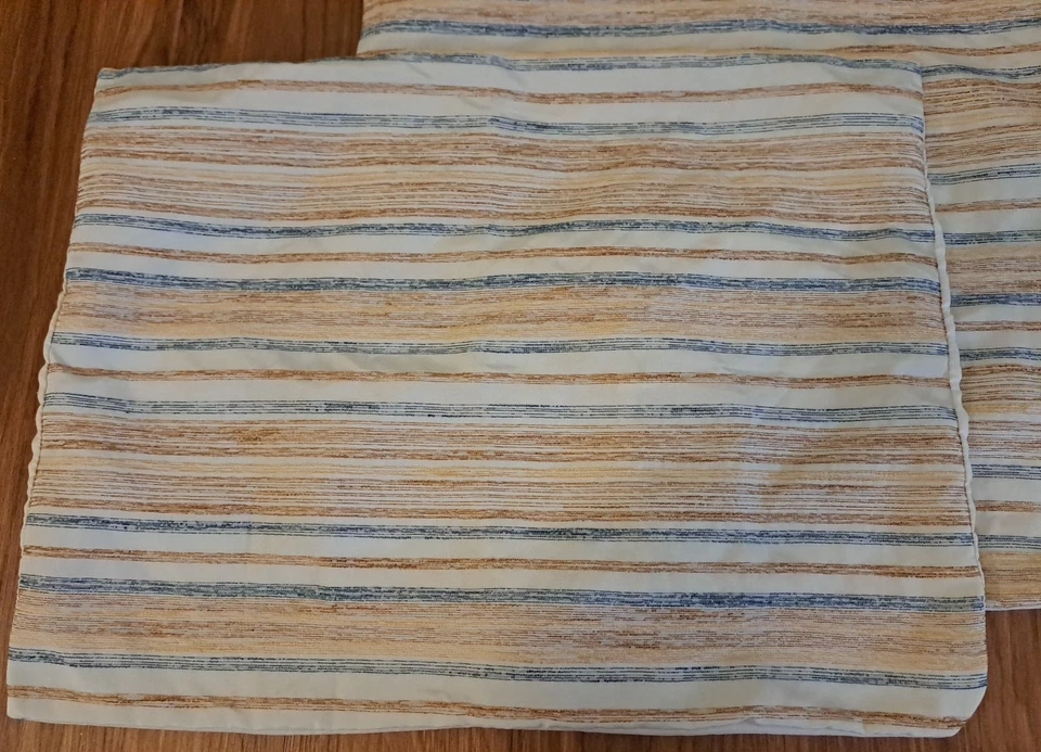 Threshold Striped Pillow Shams Textured Beige Blue Beachy Modern Standard - Image 2 of 4