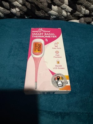 Easy@Home Smart Basal Thermometer, Period Tracker with Premom, EBT-300-Pink