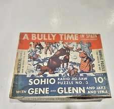 2135.10 ~ 1930's Standard Oil SOHIO "A BULLY TIME IN SPAIN" Puzzle Complete Unit