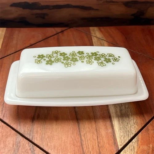 Vintage PYREX Covered Butter Dish Spring Blossom Flowers With Lid 27