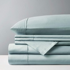 Madison Park 800-Thread Count Cozy Queen Cotton Blend 6-Piece Sheet Set Aqua NWT