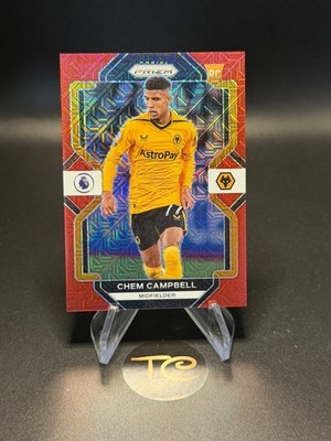 2022-23 Panini EPL Chem Campbell Red Mojo Prizm - #254 SP 13/99 Wolves     G555