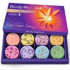 Shower Steamers Aromatherapy - 8 Pack Bombs with Essential Purple 
