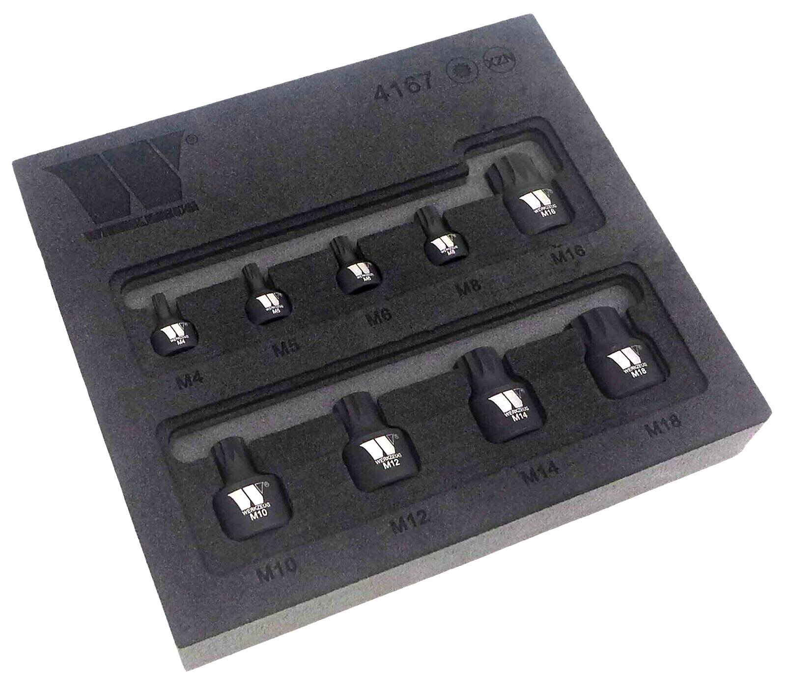 Welzh Werkzeug Low Profile Stubby Short Impact Spline XZN Bit Socket Set M4-M18