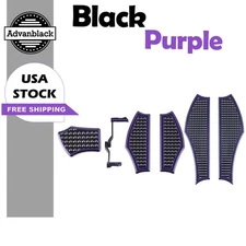 Driver Passenger Front Rear Foot Pegs Shift Lever Black/Purple CNC Brake Pedal