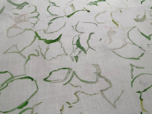 31 Zoll Voutsa Harold Green Colorway 100 % Leinenstoff $ 200 + Einzelhandel - Bild 21 von 22