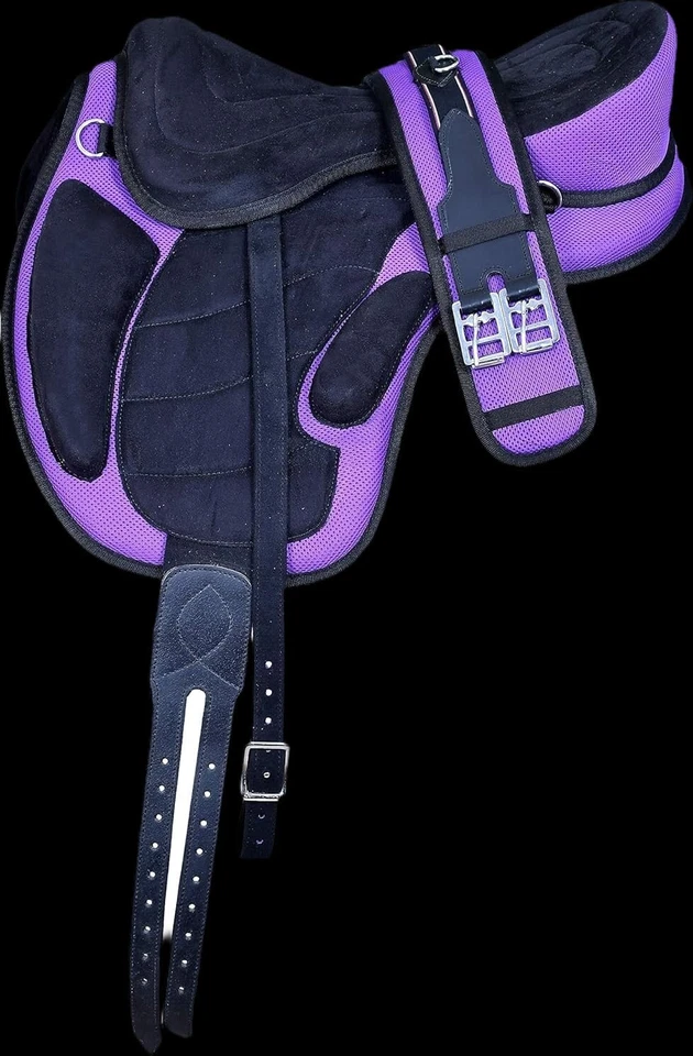 Freemax Treeless Horse Synthetic English Saddle with Free Girth/12 color Availab - image 3 of 4