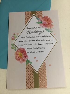 Blessings On Your Wedding, Best Wishes, Beautiful Religious Greeting Card