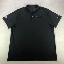 Washington Commanders Nike Golf Shirt Mens XXL Black Dri-Fit NFL Football Polo