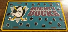 Anaheim Mighty Ducks Hockey Booster License Plate Vintage California NHL Team