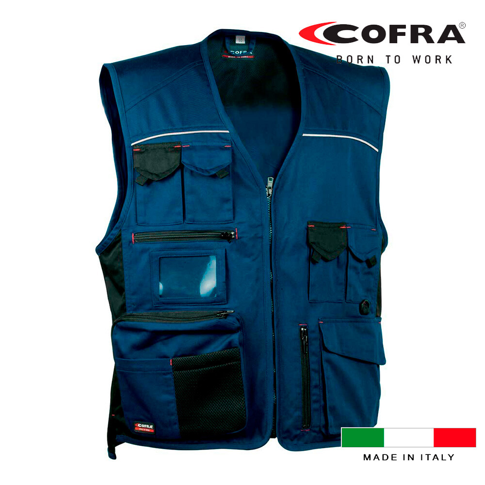 E3/80595 Gilet Expert Blu Navy Nero Cofra Taglia 56