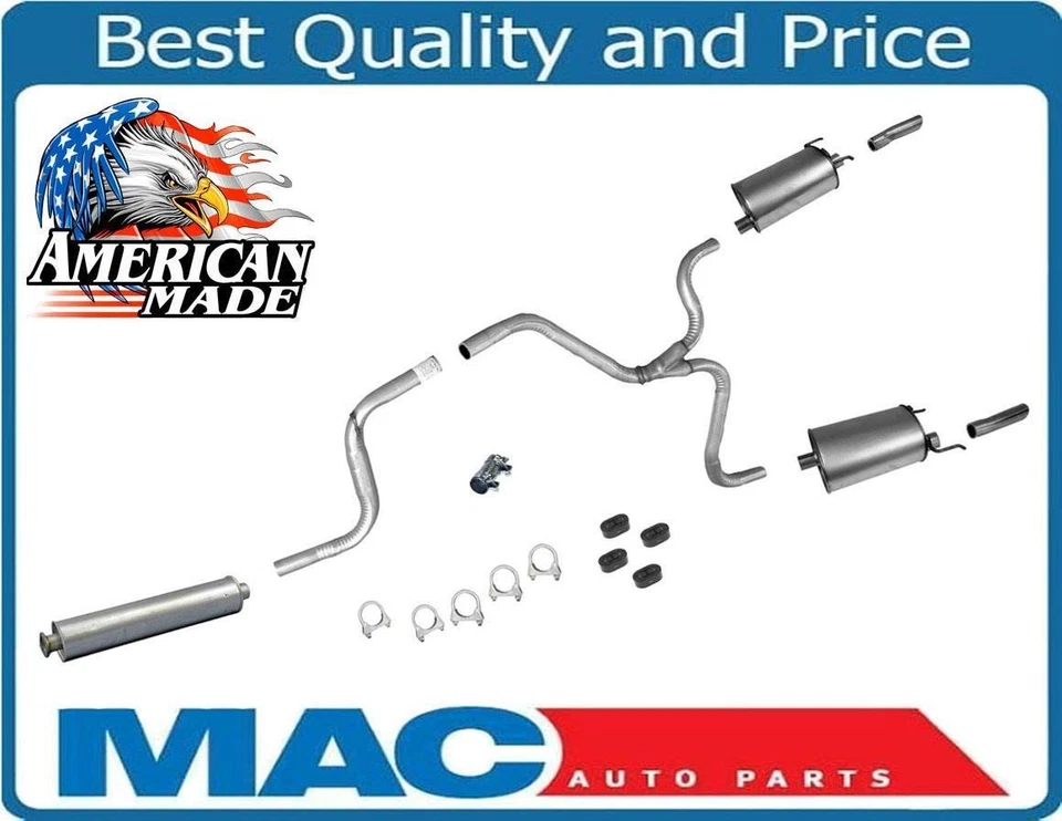 Sistema de tubo de escape silenciador doble para Chevrolet Monte Carlo SS 3.8 2003-2005 Foto 2 de 4