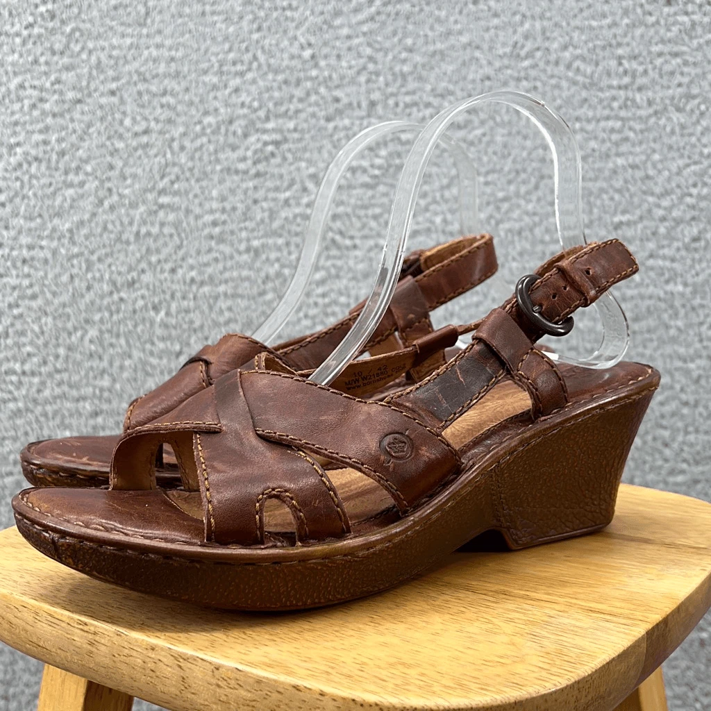 Strappy clearance brown wedges