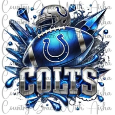 Sublimation Transfer Colts Football Ready To Press Heat Transfer