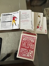 Tally Ho Playing Cards Poker 9 Original Fan Jack VG-