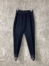Glisse Size 10 Navy Stirrup Ski Pants Wool Blend Made In USA 19362