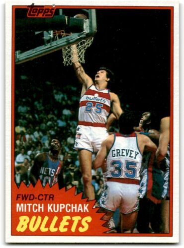 1981-82 Topps Mitch Kupchak Washington Bullets #E97 - Afbeelding 1 van 2