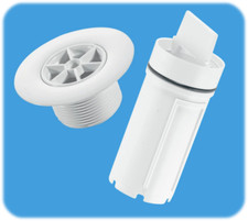 85mm Shower Drain Top Waste White ABS with Long Hair Trap Dip Tube STW